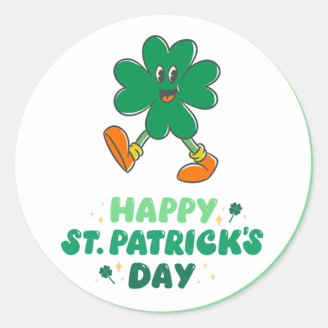 Sticker Rond Saint Patrick's Day (Devant)