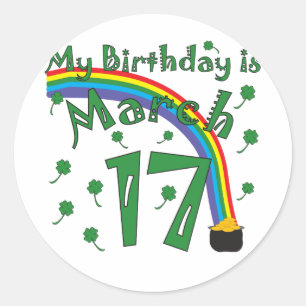 Sticker Rond Saint Patrick's Day Anniversaire