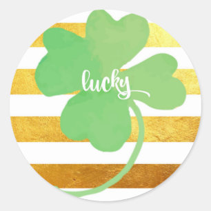 Sticker Rond Saint Patrick's Day Lucky
