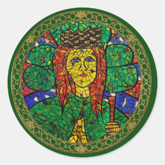 Sticker Rond Saint Patron De La Dépression Et De L'Anxiété St D