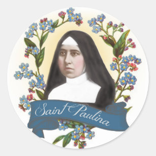 Sticker Rond Saint patron religieux de St Paulina des