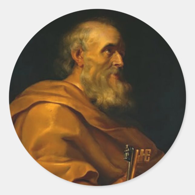 Sticker Rond Saint Peter par Jusepe de Ribera (Devant)
