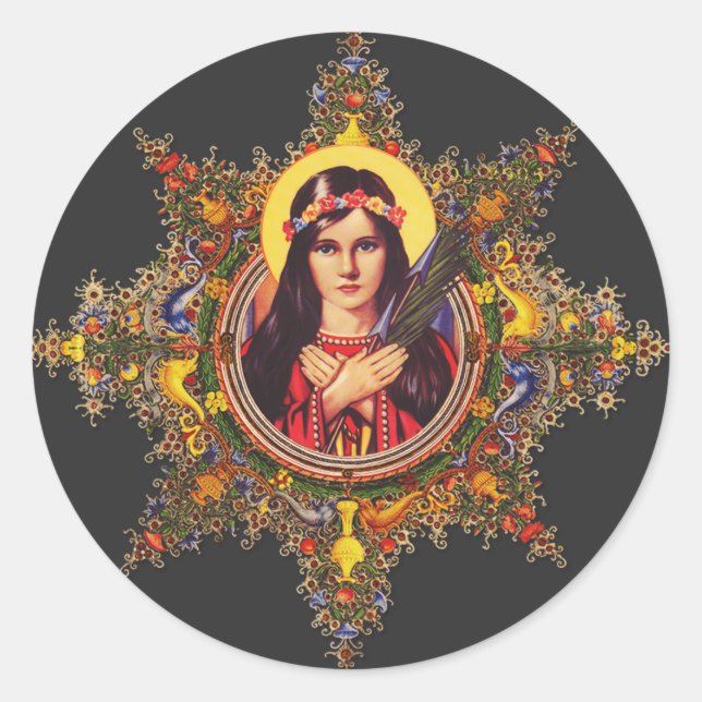 Sticker Rond Saint Philomena (Devant)