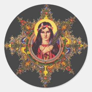 Sticker Rond Saint Philomena