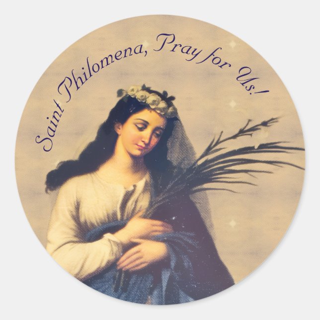 Sticker Rond Saint Philomena  (Devant)