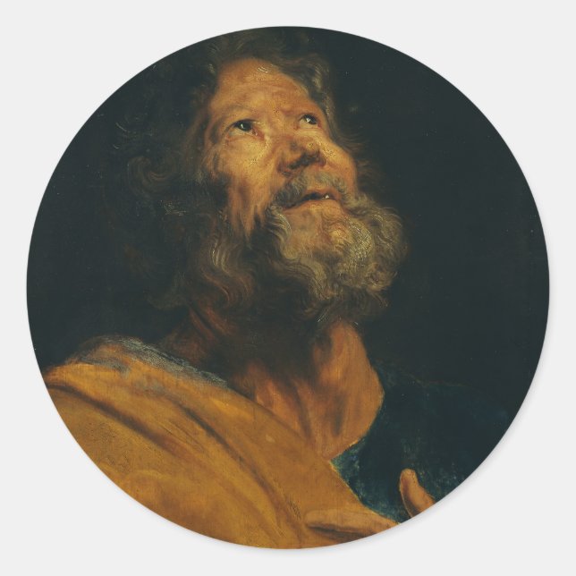 Sticker Rond Saint Pierre par Antoon van Dyck (Devant)