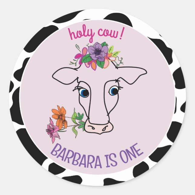 Sticker Rond Saint-Vache 1er anniversaire (Devant)