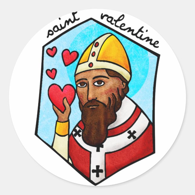 Sticker Rond Saint Valentin (Devant)