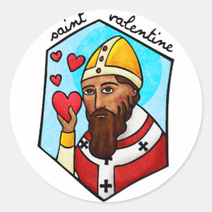 Sticker Rond Saint Valentin