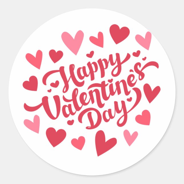 Sticker Rond Saint Valentin (Devant)