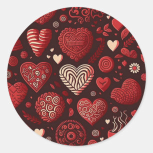 Sticker Rond Saint Valentin