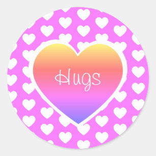 Sticker Rond Saint Valentin Coeurs de sermons LGBTQ