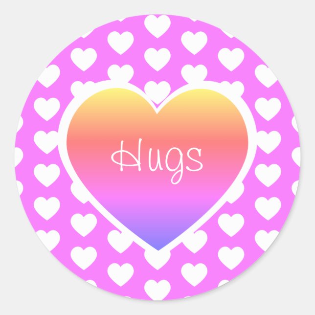 Sticker Rond Saint Valentin Coeurs de sermons LGBTQ (Devant)