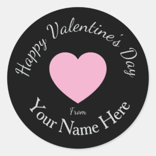 Sticker Rond Saint-Valentin De Votre Nom Ici Graphiques Personn