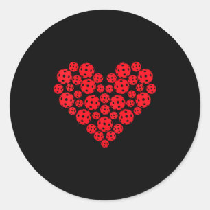 Sticker Rond Saint-Valentin en forme de cœur d'amour de pickleb