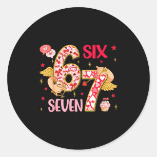 Sticker Rond Saint-Valentin Grunge 67 Citation Drôle Six Sept V