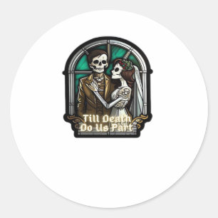Sticker Rond Saint-Valentin Jusqu'à Ce Que La Mort Nous Sépare 