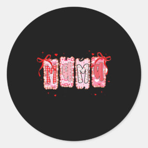 Sticker Rond Saint-Valentin Maman Porte Sa Chemise Coquette Sai