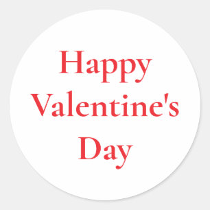 Sticker Rond Saint-Valentin Rouge Mignon Coloré Romantique 2025