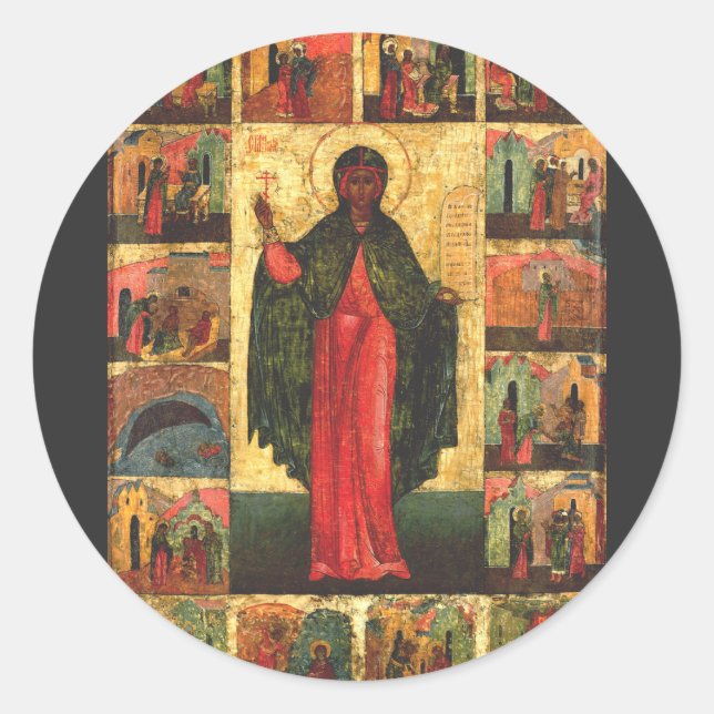 Sticker Rond Sainte Anastasia Vierge et martyr (Devant)