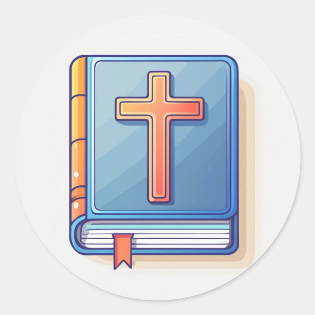 Sticker Rond Sainte Croix et prière (Devant)
