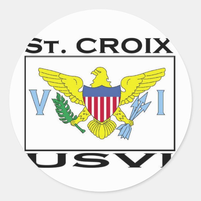 Sticker Rond Sainte-Croix, Îles Vierges américaines (Devant)