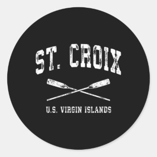 Sticker Rond Sainte Croix Us Virgin Islands Nautical Crossing O