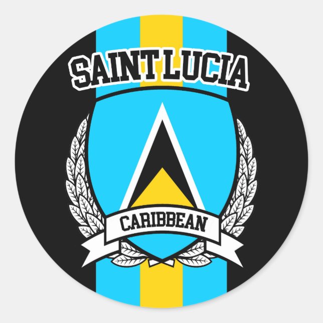 Sticker Rond Sainte-Lucie (Devant)