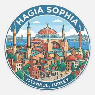 Sticker Rond Sainte-Sophie Turquie