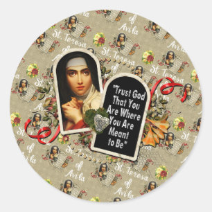 Sticker Rond Sainte-Thérèse de Avila