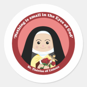 Sticker Rond Sainte Thérèse de Lisieux