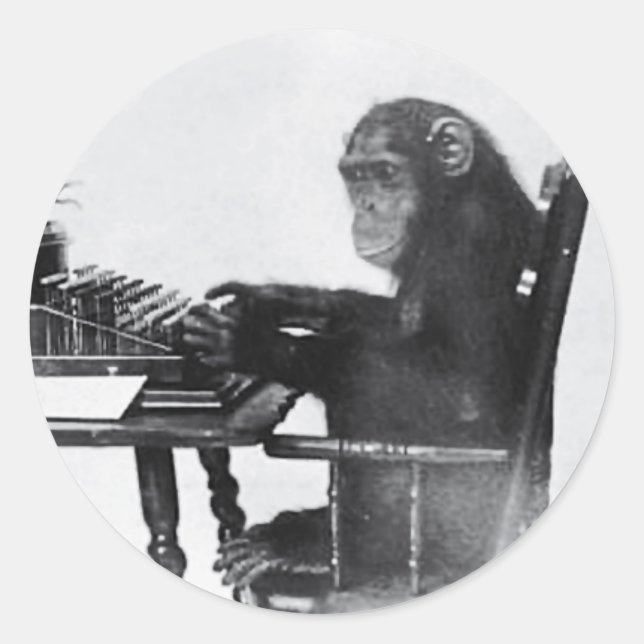 Sticker Rond Saisie de singe (Devant)