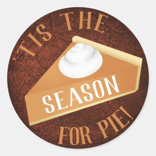 Sticker Rond saison à tarte citrouille (Devant)