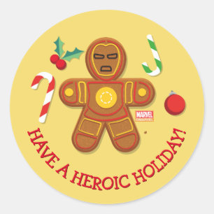 Sticker Rond Saison Avengers   Cookie pour homme de fer