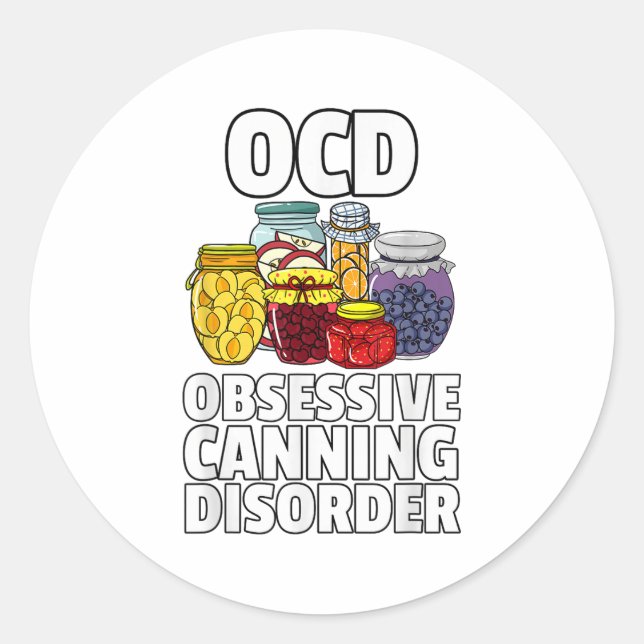 Sticker Rond Saison Canning Jar Pickling Gardener _1 (Devant)