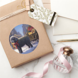 Sticker Rond Saison des fêtes de Noël des canicules