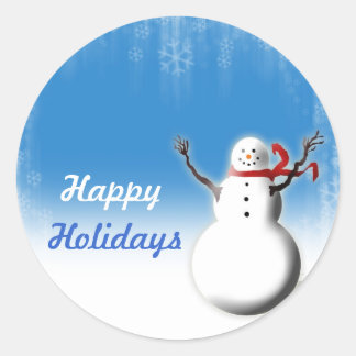 Sticker Rond Saison Noël Design Enveloppe Sceaux