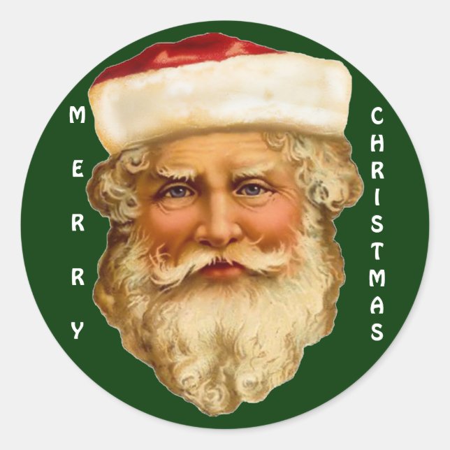Sticker Rond Saison Noël du Père Noël de Noël (Devant)