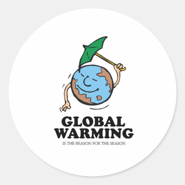 Sticker Rond saison réchauffement climatique (Devant)