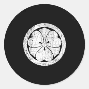 Sticker Rond Sakai Mon Japonais Samurai Nitta Minamoto Clan
