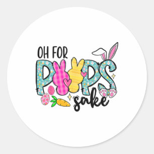 Sticker Rond Sake Funny Lapin de Pâques Imprimer Gles Joyeux Pâ