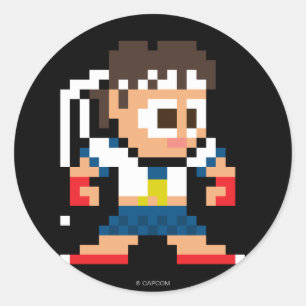 Sticker Rond Sakura 8 bits