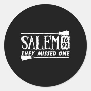 Sticker Rond Salem 1692 Ils Ont Manqué Une Sorcière Halloween 6