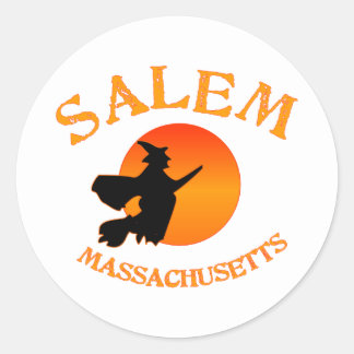Sticker Rond Salem MA Witch