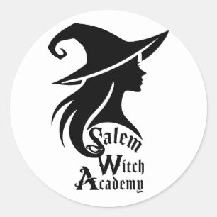 Sticker Rond Salem Witch Academy Wiccan sorcières fête d'Hallow