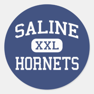 Sticker Rond Saline Hornets collège Saline Michigan