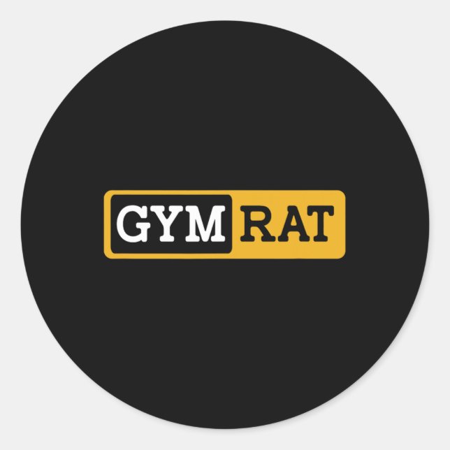 Sticker Rond Salle de gym Rat Bodybuilding Workbuilding Bodybui (Devant)