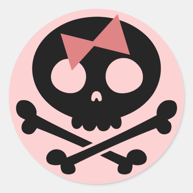 Sticker Rond Sally Roger - bw (Devant)