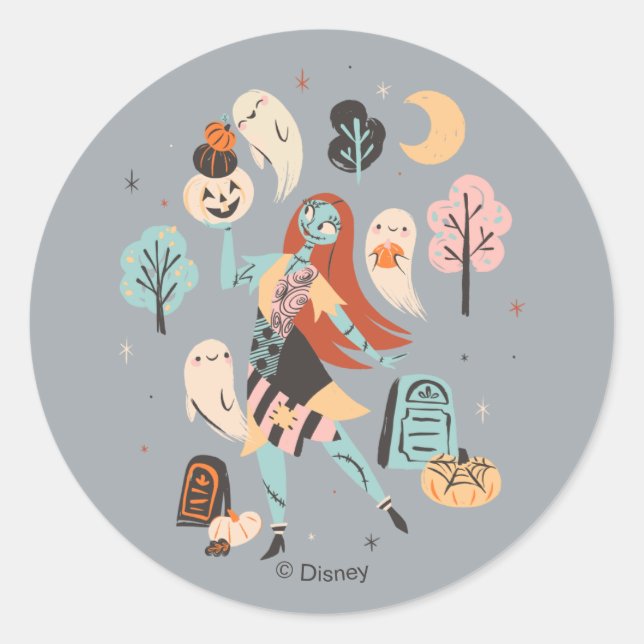 Sticker Rond Sally's Magical Halloween Adventure (Devant)
