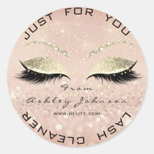 Sticker Rond Salon de beauté Parties scintillant Nettoyeur à la